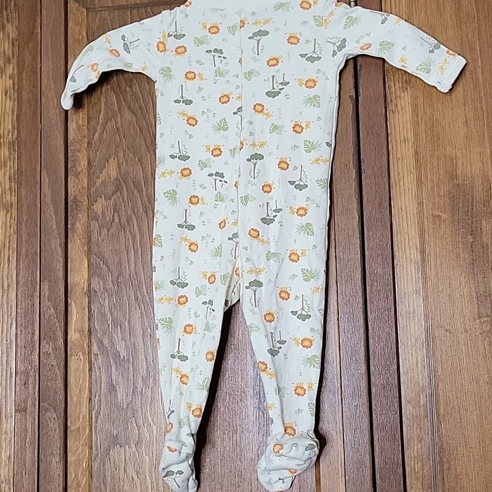 Gymboree NWOT 2008 JUNGLE  SAFARI One Piece Footed Pajama Sz 3-6M
